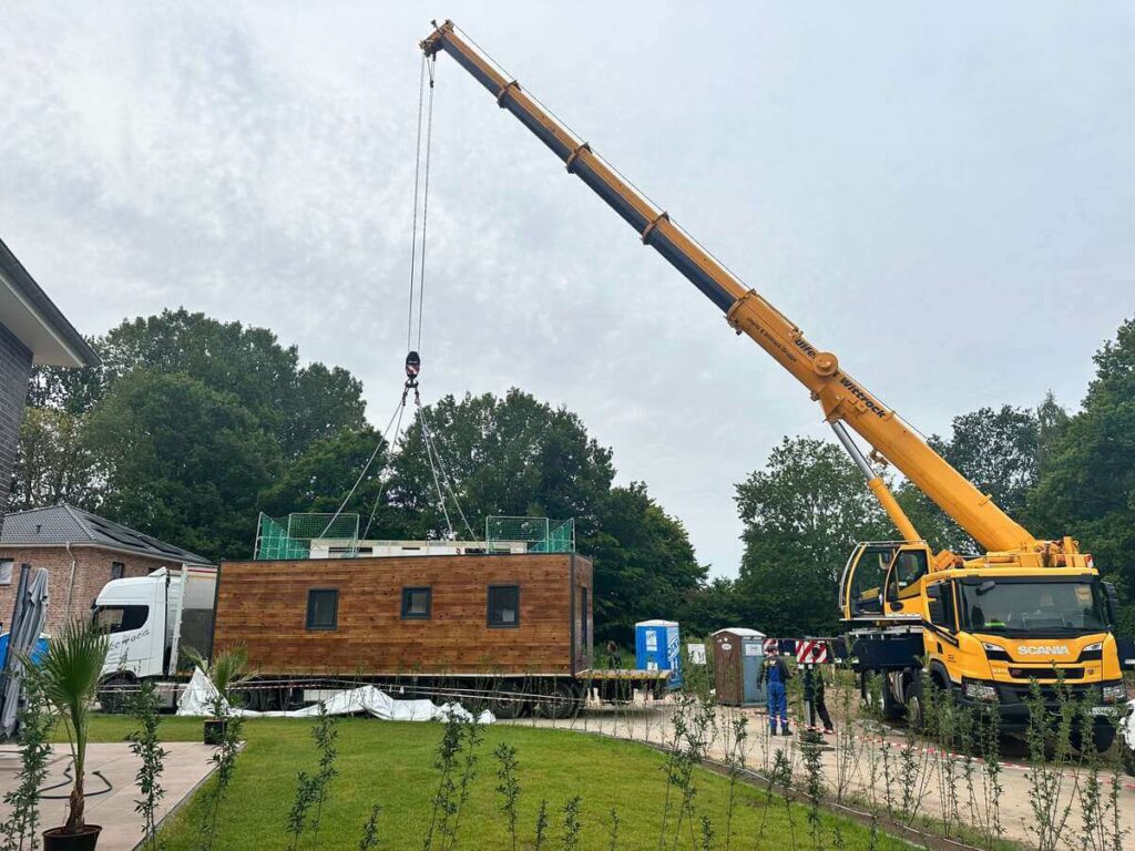 MODSTEEL modular building components during assembly